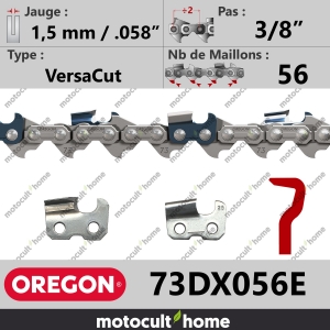 Chaîne de tronçonneuse Oregon 73DX056E VersaCut 3/8" 1,5mm/.058andquot; 56 maillons-20