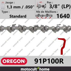 Rouleau de Chaîne de tronçonneuse Oregon 91P100R Standard 3/8" (LP) 1,3mm/.050andquot; 1640 maillons-20
