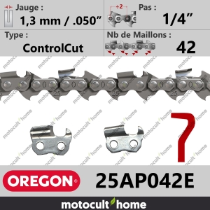 Chaîne de tronçonneuse Oregon 25AP042E ControlCut 1/4" 1,3mm/.050andquot; 42 maillons-20
