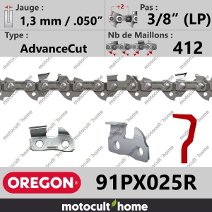 Rouleau de Chaîne de tronçonneuse Oregon 91PX025R AdvanceCut 3/8" (LP) 1,3mm/.050andquot; 412 maillons-20
