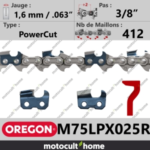 Rouleau de Chaîne de tronçonneuse Oregon M75LPX025R DuraCut 3/8" 1,6mm/.063andquot; 412 maillons-20