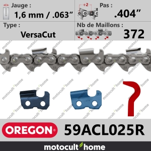 Rouleau de Chaîne de tronçonneuse Oregon 59ACL025R VersaCut .404" 1,6mm/.063andquot; 372 maillons-20