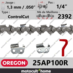 Rouleau de Chaîne de tronçonneuse Oregon 25AP100R ControlCut 1/4" 1,3mm/.050andquot; 2392 maillons-20