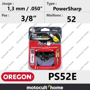 Chaîne de tronçonneuse Oregon PS52E PowerSharp 3/8" 1,3mm/.050andquot; 52 maillons-20