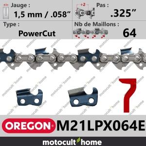 Chaîne de tronçonneuse Oregon M21LPX064E DuraCut .325" 1,5mm/.058andquot; 64 maillons-20