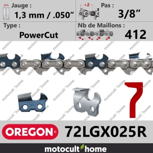 Rouleau de Chaîne de tronçonneuse Oregon 72LGX025R 3/8" 1,3mm/.050andquot; 412 maillons-20