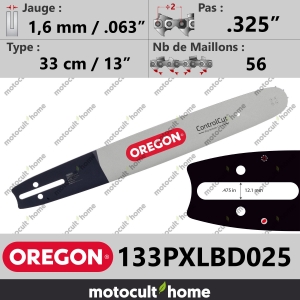 Guide de tronçonneuse Oregon 133PXLBD025 ControlCut 33 cm .325"-20