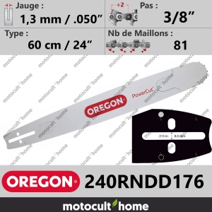 Guide de tronçonneuse Oregon 240RNDD176 PowerCut 60 cm 3/8"-20