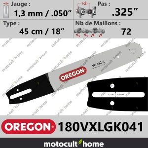 Guide de tronçonneuse Oregon 180VXLGK041 Versacut 45 cm .325"-20