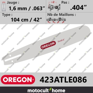 Guide de tronçonneuse Oregon 423ATLE086 DuraCut 104 cm .404"-20