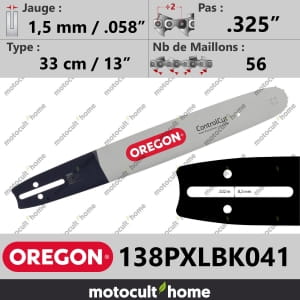 Guide de tronçonneuse Oregon 138PXLBK041 ControlCut 33 cm .325"-20