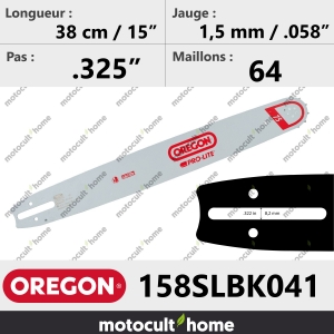 Guide de tronçonneuse Oregon 158SLBK041 Pro-Lite 38 cm-20