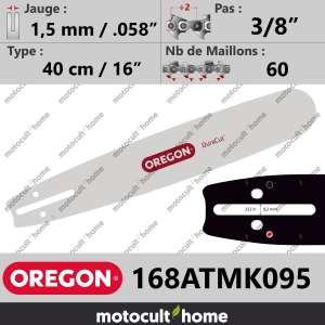 Guide de tronçonneuse Oregon 168ATMK095 DuraCut 40 cm 3/8"-20
