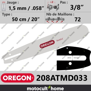 Guide de tronçonneuse Oregon 208ATMD033 DuraCut 50 cm 3/8"-20