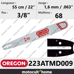 Guide de tronçonneuse Oregon 223ATMD009 Armor Tip 55 cm-20