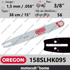 Guide de tronçonneuse Oregon 158SLHK095 Pro-Lite 38 cm 3/8"-20