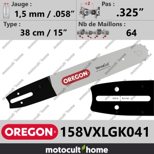 Guide de tronçonneuse Oregon 158VXLGK041 VersaCut 38 cm .325"-20