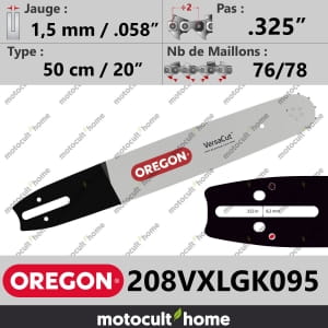 Guide de tronçonneuse Oregon 208VXLGK095 VersaCut 50 cm .325"-20