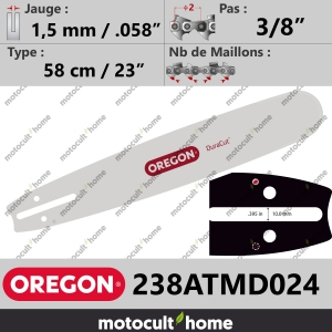 Guide de tronçonneuse Oregon 238ATMD024 DuraCut 58 cm 3/8"-20