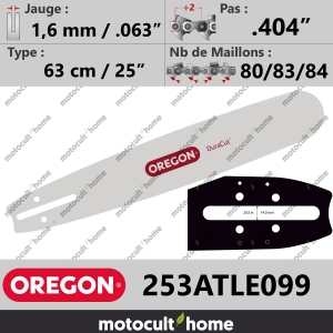 Guide de tronçonneuse Oregon 253ATLE099 DuraCut 63 cm .404"-20