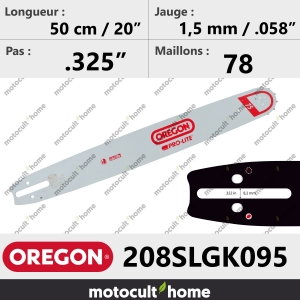 Guide de tronçonneuse Oregon 208SLGK095 Pro-Lite 50 cm-20