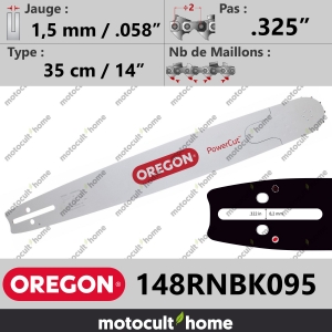 Guide de tronçonneuse Oregon 148RNBK095 PowerCut 35 cm .325"-20
