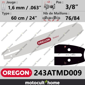 Guide de tronçonneuse Oregon 243ATMD009 DuraCut 60 cm 3/8"-20