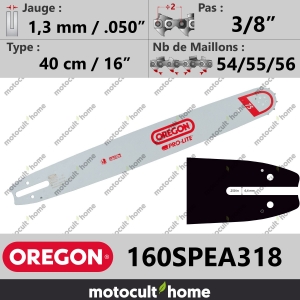 Guide de tronçonneuse Oregon 160SPEA318 Pro-Lite 40 cm 3/8"-20