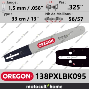 Guide de tronçonneuse Oregon 138PXLBK095 ControlCut 33 cm .325"-20